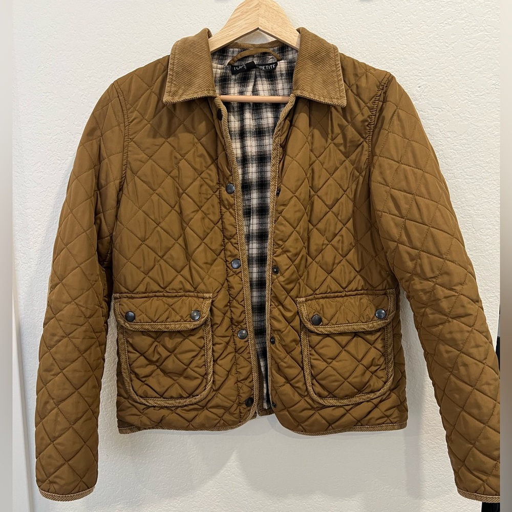 Topshop Tan Quilted Jacket